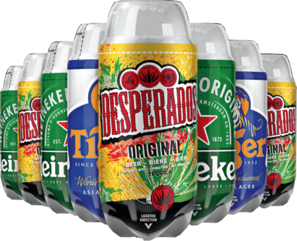 Bierpakket met met 8 tapvaten